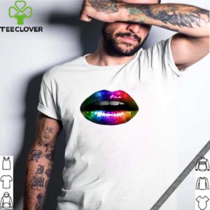 Glossy Rainbow Lips LGBT Pride Funny Gift Shirt