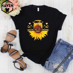 Hippie car just a girl who loves sunflower shirt