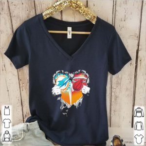 Inside Me Miami Dolphins And Miami Heat Logo shirt