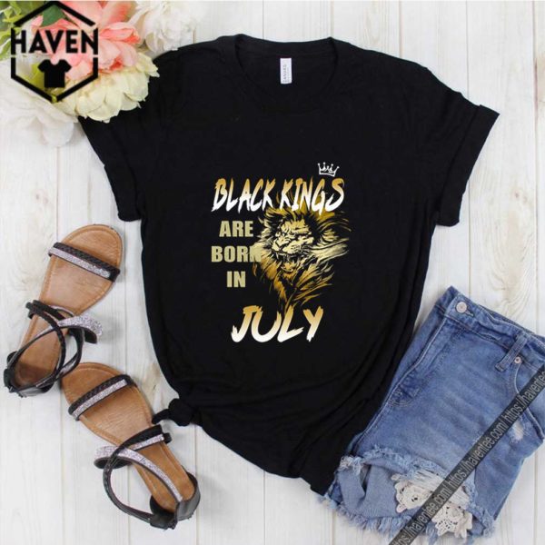 Lion Black Kings are born in July shirt