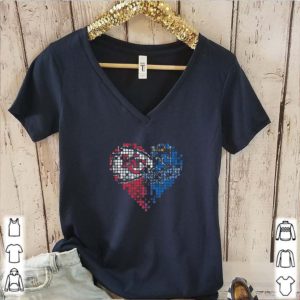 Love Kansas City Chiefs And Kansas City Royals Logo Puzzle shirt