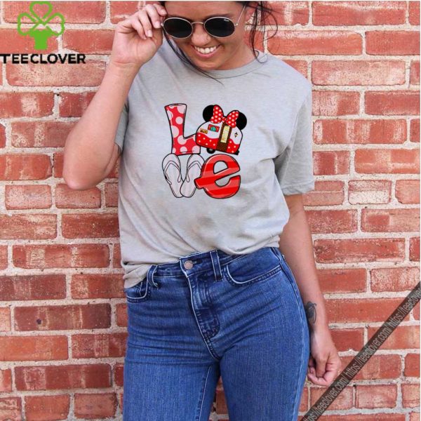 Love Minnie Mouse Camping Flip Flops shirt