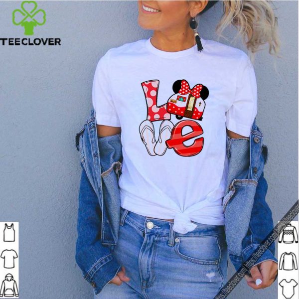 Love Minnie Mouse Camping Flip Flops shirt