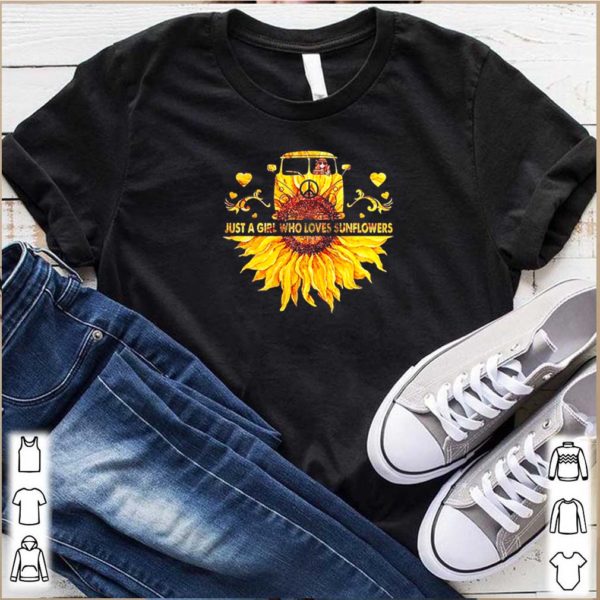 Peace Car Just A GIrl Who Loves Sunflowers shirt
