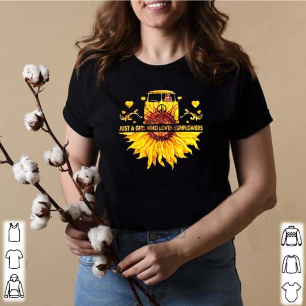 Peace Car Just A GIrl Who Loves Sunflowers shirt