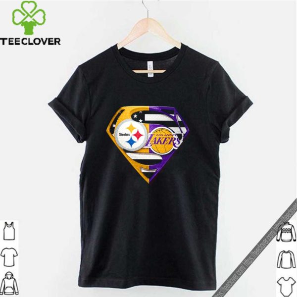 Pittsburgh Steelers and Los Angeles Lakers Superman shirt