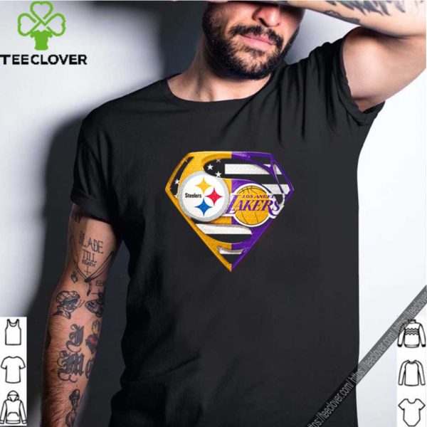 Pittsburgh Steelers and Los Angeles Lakers Superman shirt