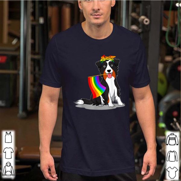 Pride LGBT Flag Gay Be Lesbian Australian Shepherd Gifts Shirt