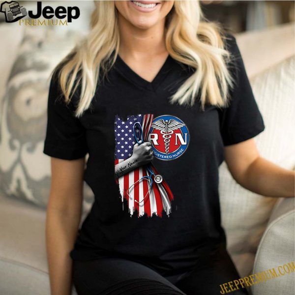 Registered Nurse Stethoscope American flag shirt
