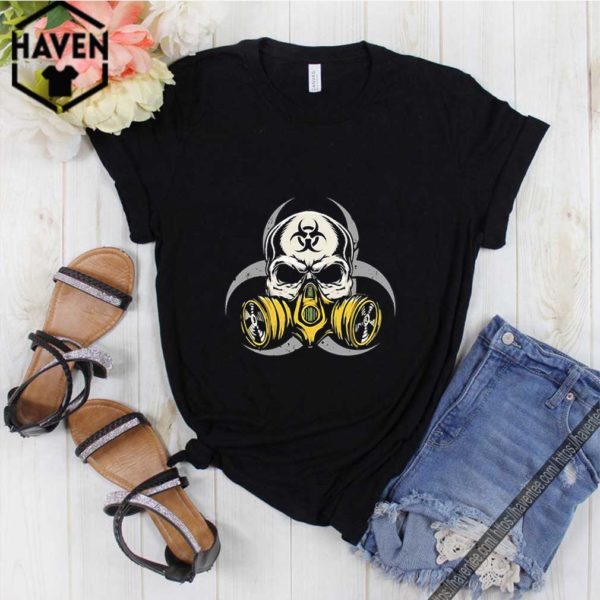 Skull gas mask Biological hazard Coronavirus shirt