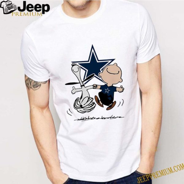 Snoopy and charlie brown dallas cowboys football shirt