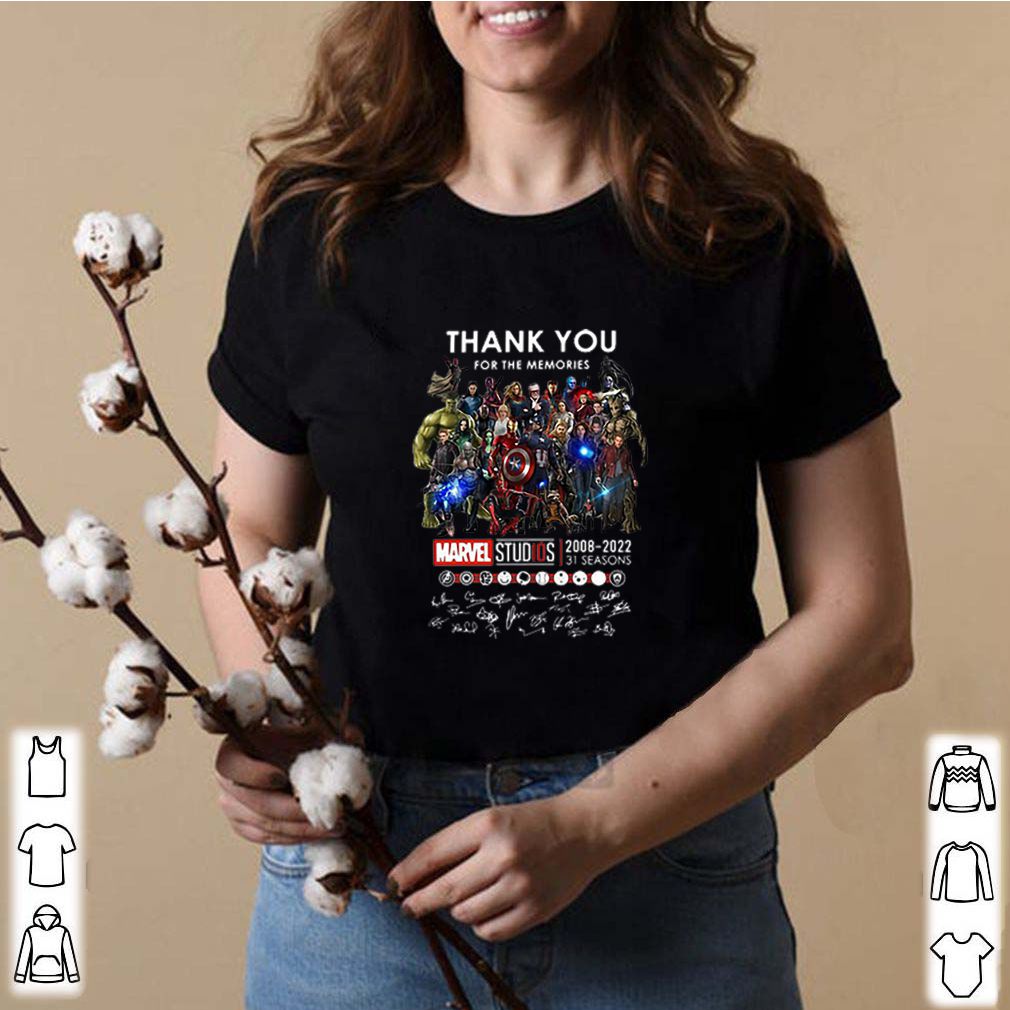Thank You For The Memories Marvel Studios 2008-2022 Signatures shirt 8 Thank You For The Memories Marvel Studios 2008-2022 Signatures