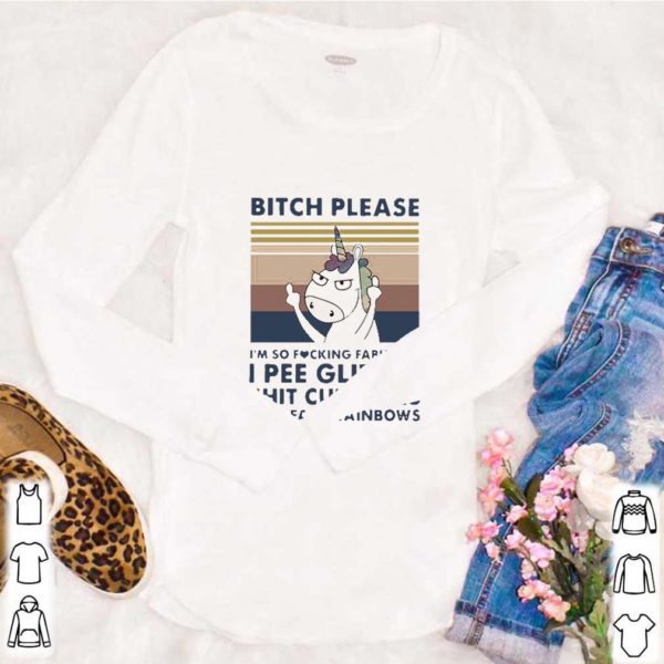 Unicorn Fuck Bitch Please I’m So Fucking Fabulous Cupcakes Rainbows shirt
