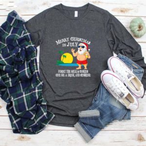 Christmas In July Pool Party Santa Men Women Vacation Gift T-
