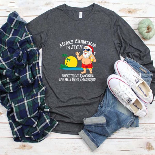 Christmas In July Pool Party Santa Men Women Vacation Gift T-Shirt