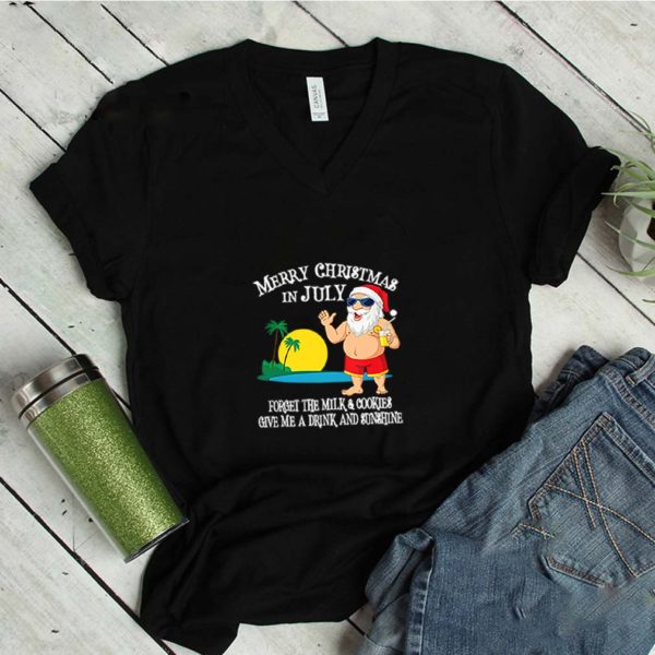 Christmas In July Pool Party Santa Men Women Vacation Gift T-Shirt