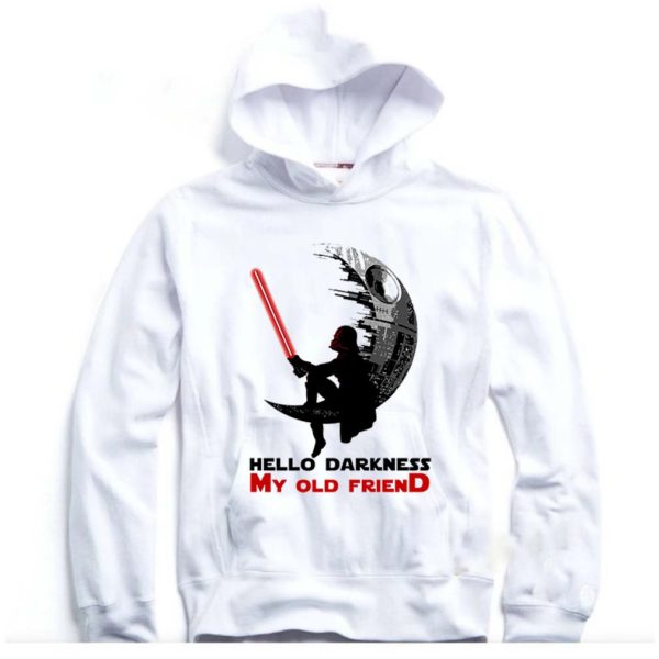Darth Vader Sitting Death Star Hello Darkness My Old Friend hoodie, sweater, longsleeve, shirt v-neck, t-shirt