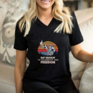 Day Drinkin’ To Celebrate Our Freedom 4th Of July Independence Day Vintage T-Shirt