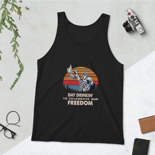 Day Drinkin' To Celebrate Our Freedom 4th Of July Independence Day Vintage T-