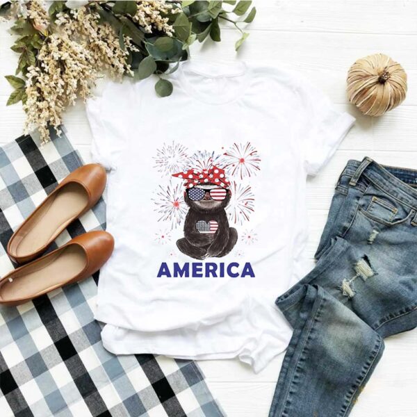 Firework Sloth American flag Independence Day