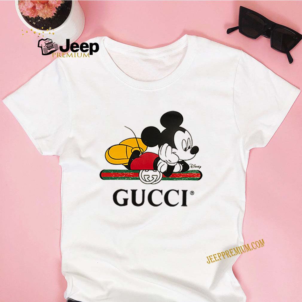 GUCCI x DISNEY Cotton Mickey Mouse Print Over-Sized T-Shirts - Teeclover