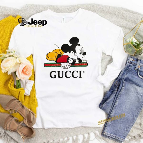 GUCCI x DISNEY Cotton Mickey Mouse Print Over-Sized T-S