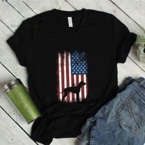 German Shorthaired Pointer silhouette american flag 4th of july T-Shirt