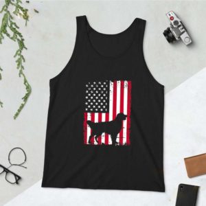 Golden retriever 4th of July Patriotic American USA Flag T-