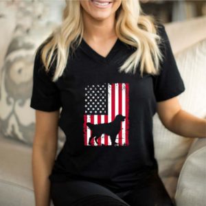 Golden retriever 4th of July Patriotic American USA Flag T-