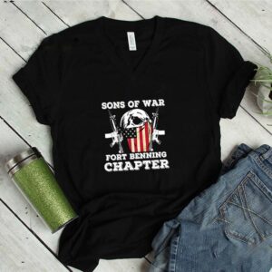 Gun Skull Sons Of War Fort Benning Chapter American Flag shirt