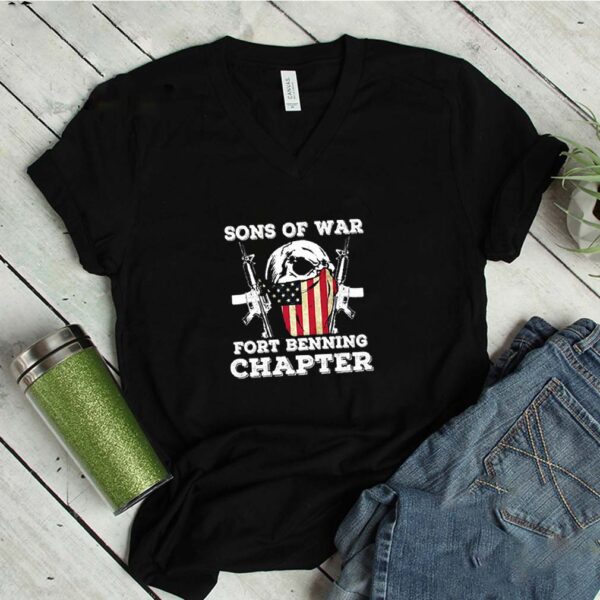 Gun Skull Sons Of War Fort Benning Chapter American Flag