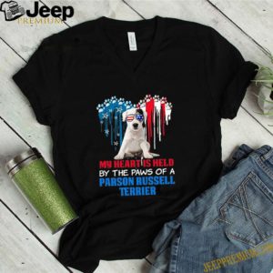 Heart Paw America My Heart Is Held By The Paws Of A Parson Russell Terrier shirt