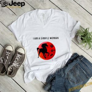 I Am A Simple Woman Horses Blood Moon Shirt