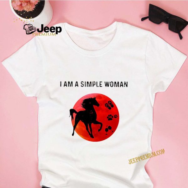 I Am A Simple Woman Horses Blood Moon