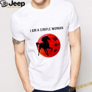 I Am A Simple Woman Horses Blood Moon Shirt