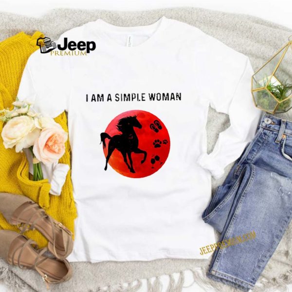 I Am A Simple Woman Horses Blood Moon