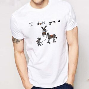 I don’t give a mouse walking a donkey on a leash shirt