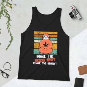 Inhale Good Shit Exhale Bullshit T Shirt Funny Cannabis Sloth