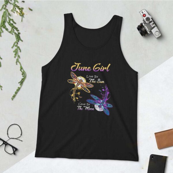 June girl live by the sun love by the moon dragonfly shirt