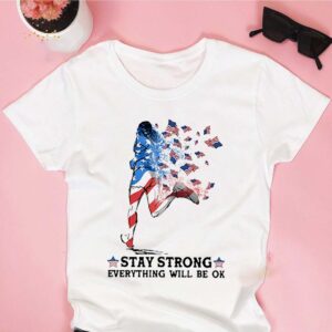 Jogging American Flag Stay Strong Everything Will Be Ok