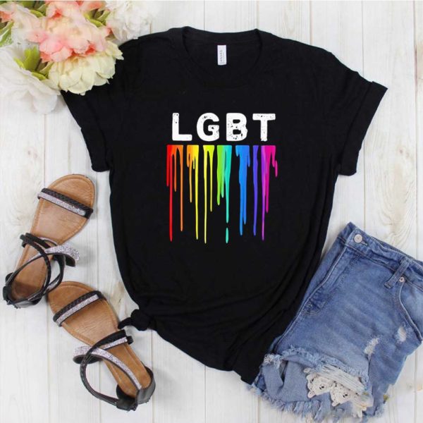 LGBT flowing paint watercolor shirt
