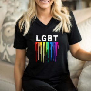 LGBT flowing paint watercolor shirt