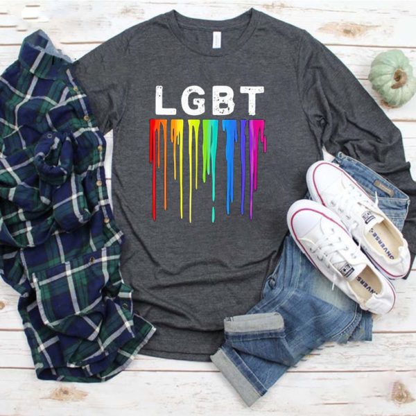 LGBT flowing paint watercolor shirt