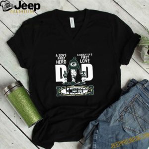 Logo Green Bay Packers Dad A Son’s First Hero A Daughter’s First Love shirt