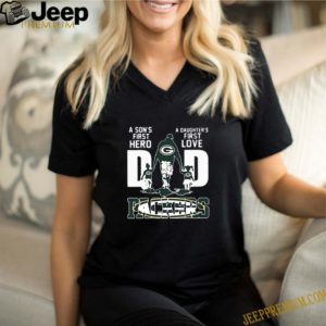 Logo Green Bay Packers Dad A Son’s First Hero A Daughter’s First Love shirt