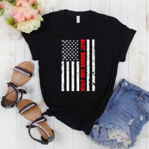 Mens Best Bonus Dad Ever American Flag Fathers Day 4th of July T-