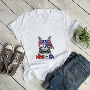 Meowica Cat Patriotic Shirts 4th of July American Flag Gift shirt