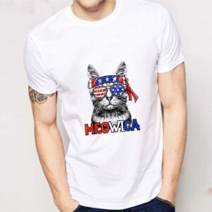 Meowica Cat Patriotic Shirts 4th of July American Flag Gift