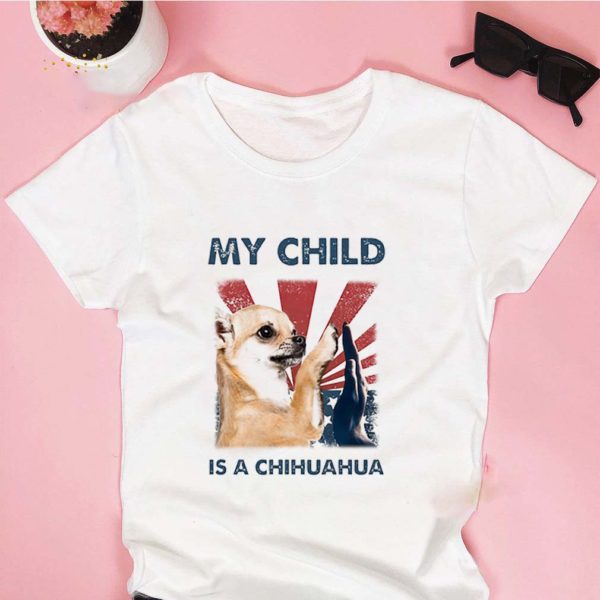 My Child Is A Chihuahua American Flag Independence Day