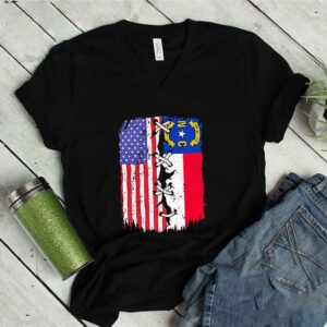 North Carolina and American flag 4th of july independence day shirt